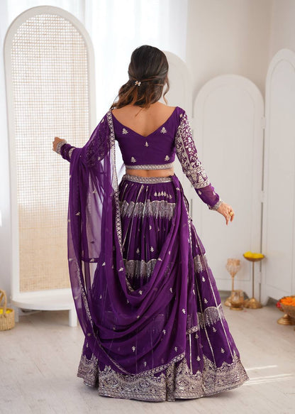 Lehenga Mart Gorgeous Lehenga Choli For Wedding-Purple