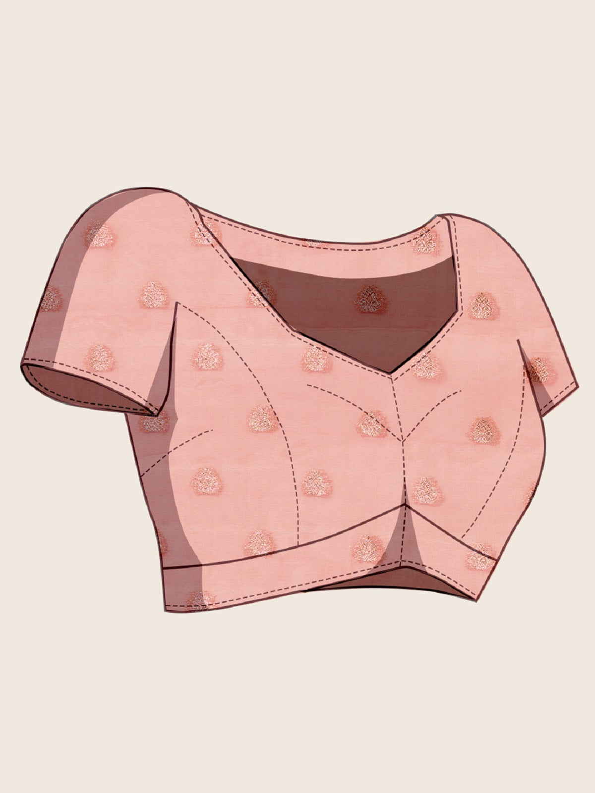 Dwija Fashion Baby Pink Wedding Wear Paithani Silk Jari Weaving On All Over Saree With Unstitched Blouse