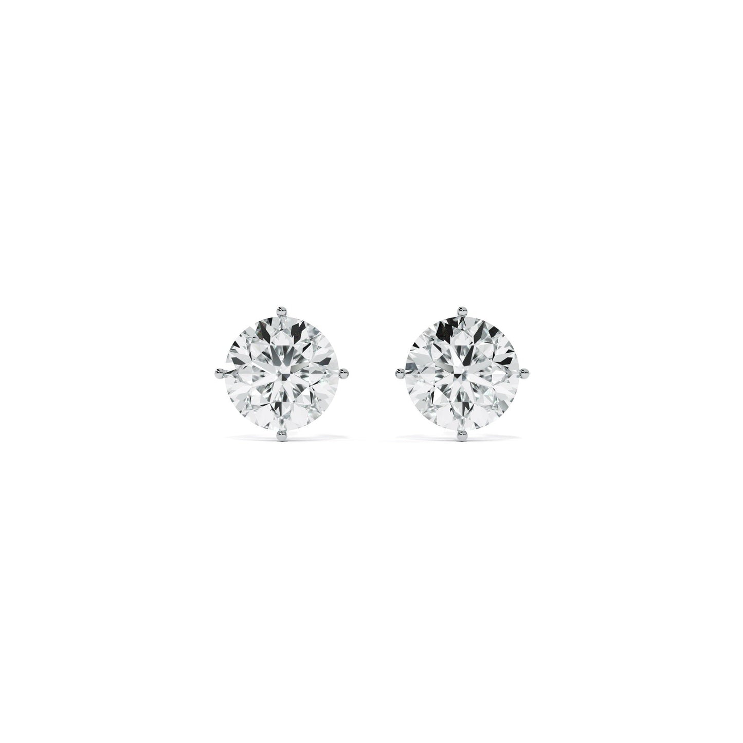 0.4 Carat 9KT Gold Laboratory Grown Diamond Solitaire Studs for Multiple Piercings