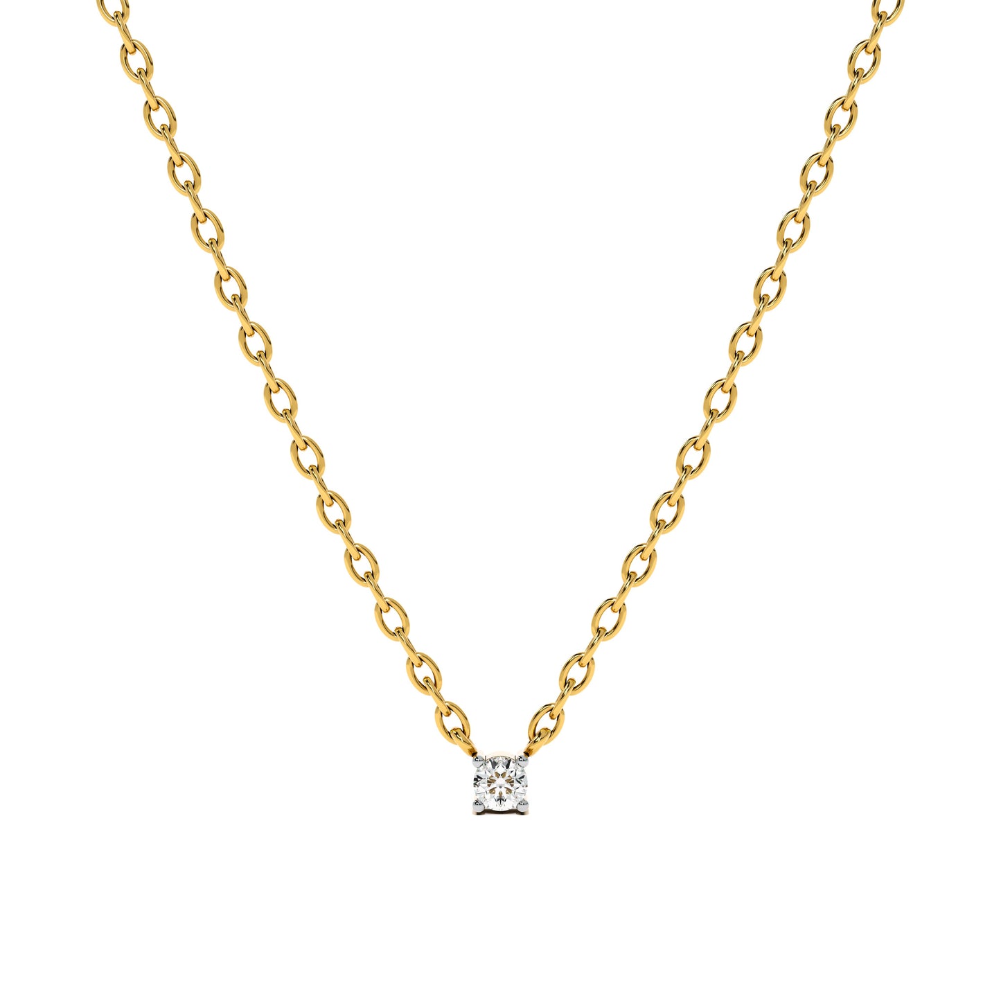 0.24 Carat Aurora Spark 9KT Gold Laboratory Grown Diamond Necklace
