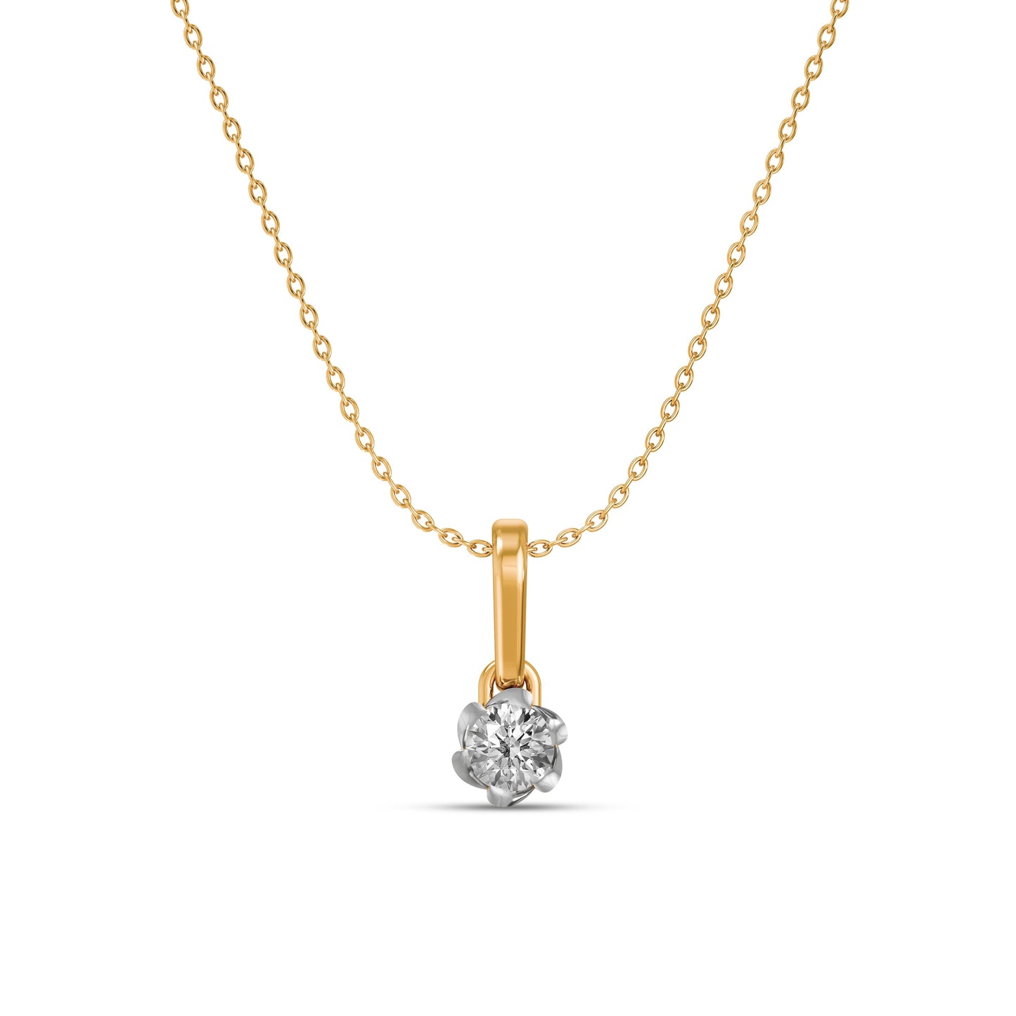 Floral Spark 9KT Gold Laboratory Grown Diamond Necklace