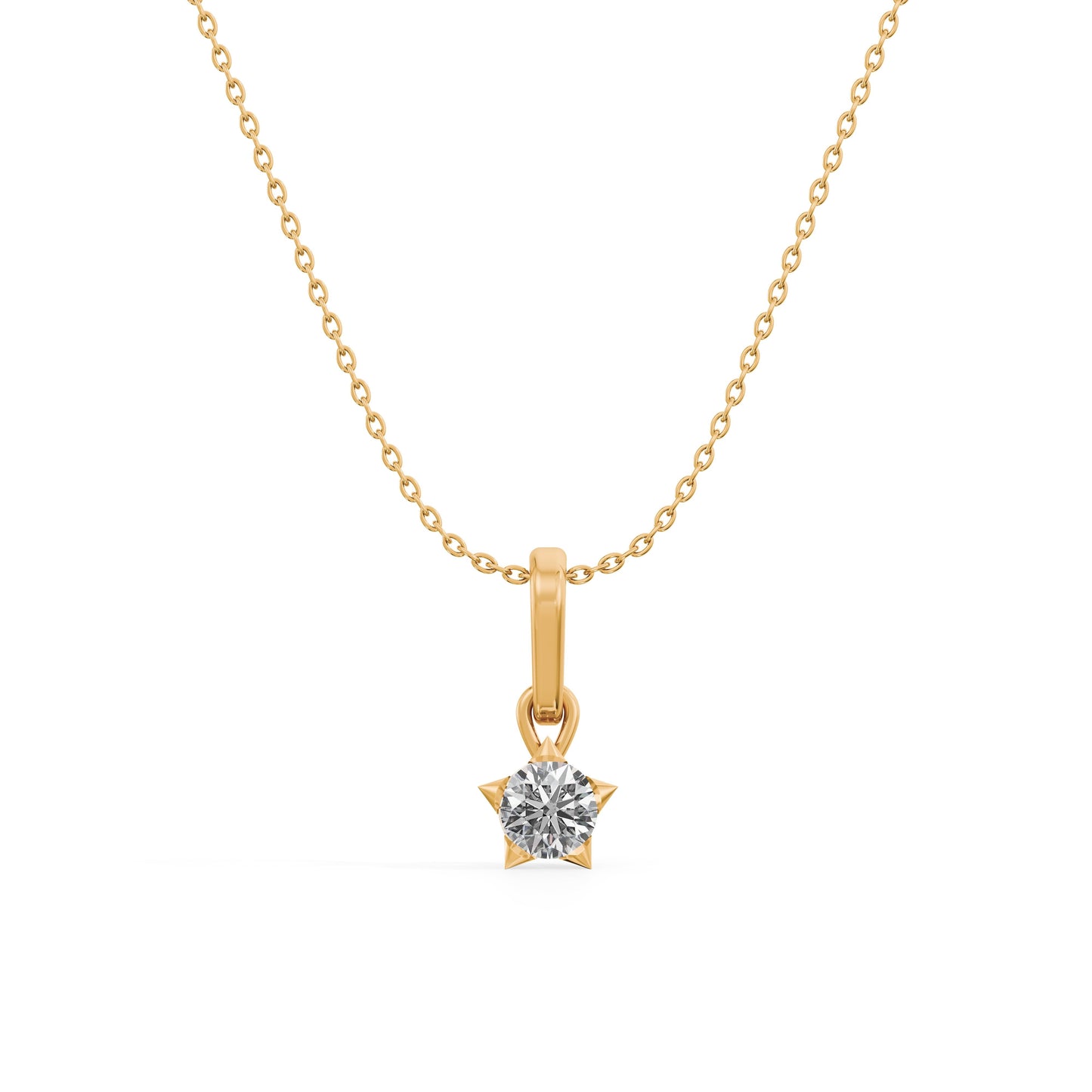 0.31 Carat Dainty Lumina 9KT Gold Laboratory Grown Diamond Necklace