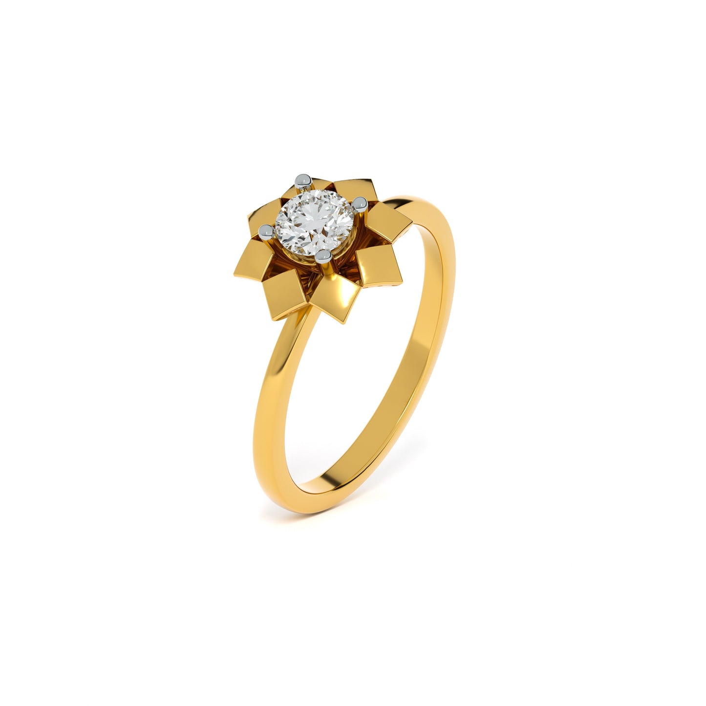 Framed Sparkle 9KT Gold Laboratory Grown Diamond Ring