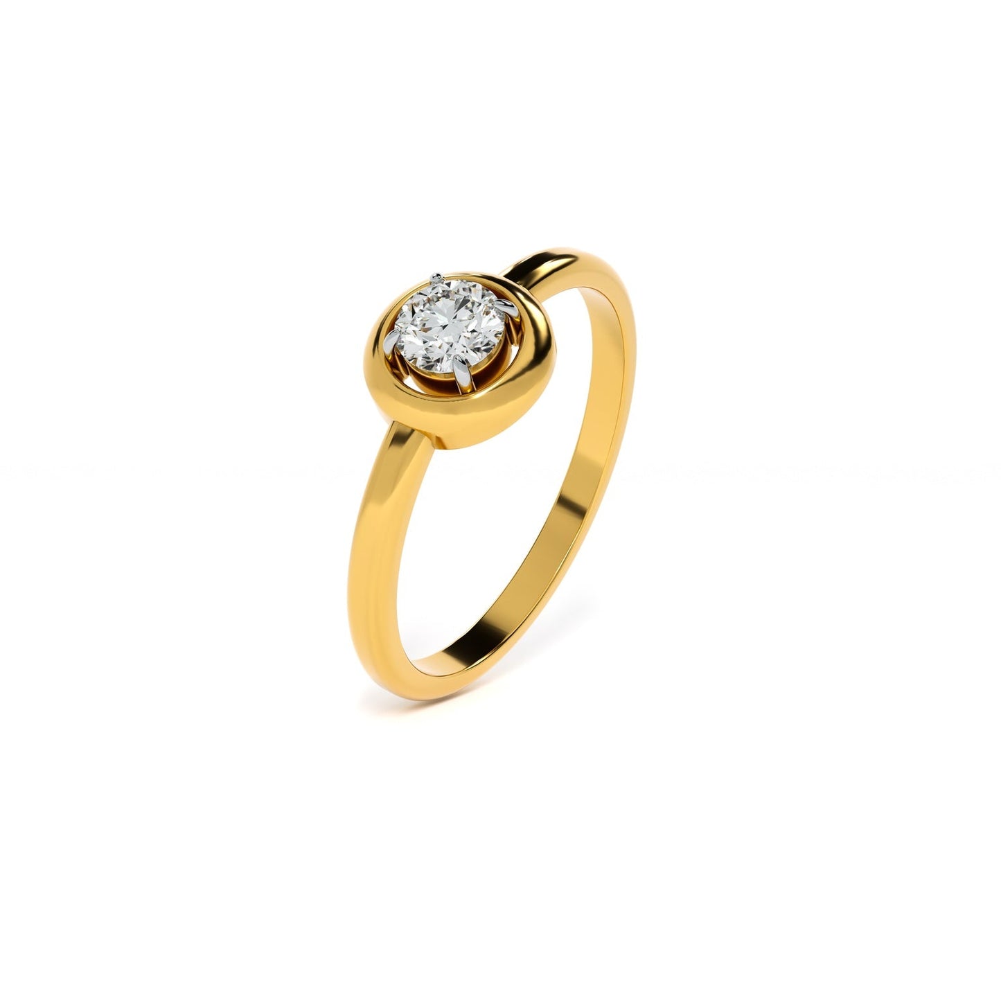 Minimalist Solitaire 9KT Gold Laboratory Grown Diamond Ring
