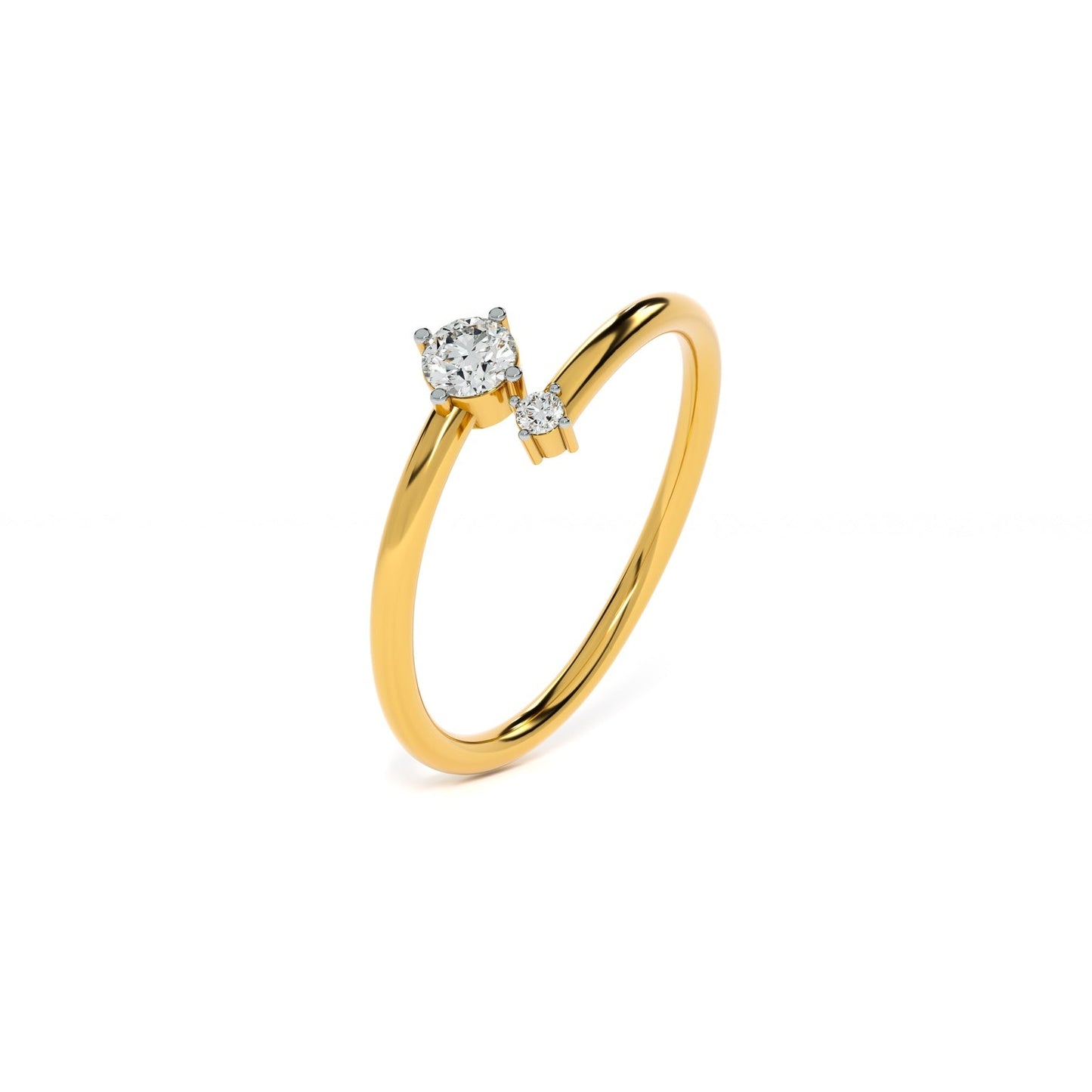 Twin Sparkle 9KT Gold Laboratory Grown Diamond Ring