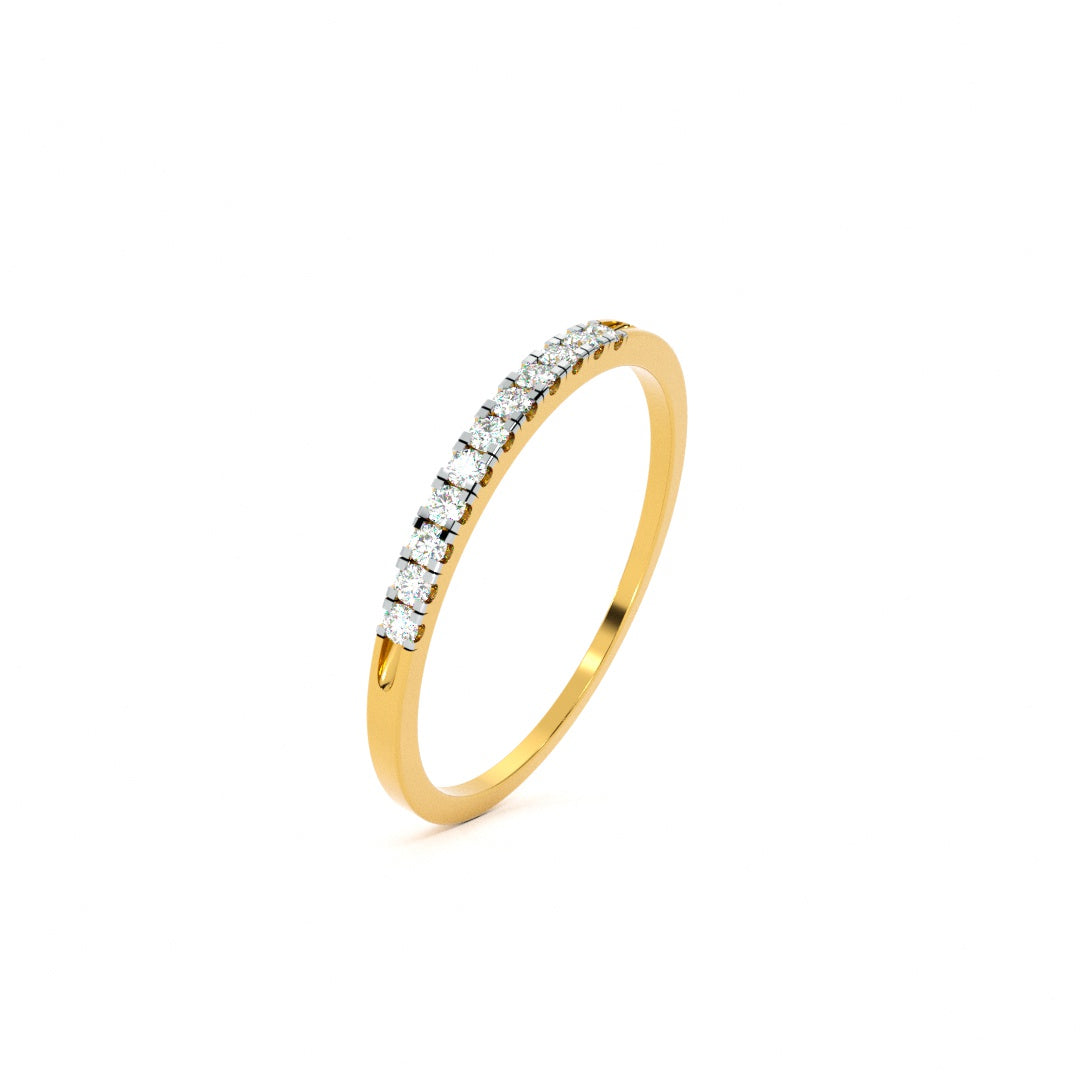 Luna Line 9KT Gold Laboratory Grown Diamond Ring
