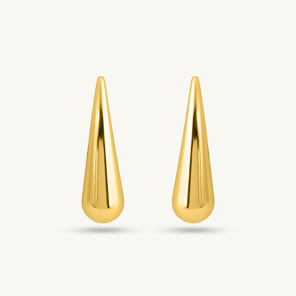Sleek Teardrop Studs