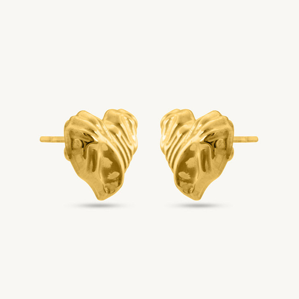 Waves of Love and Heart Studs