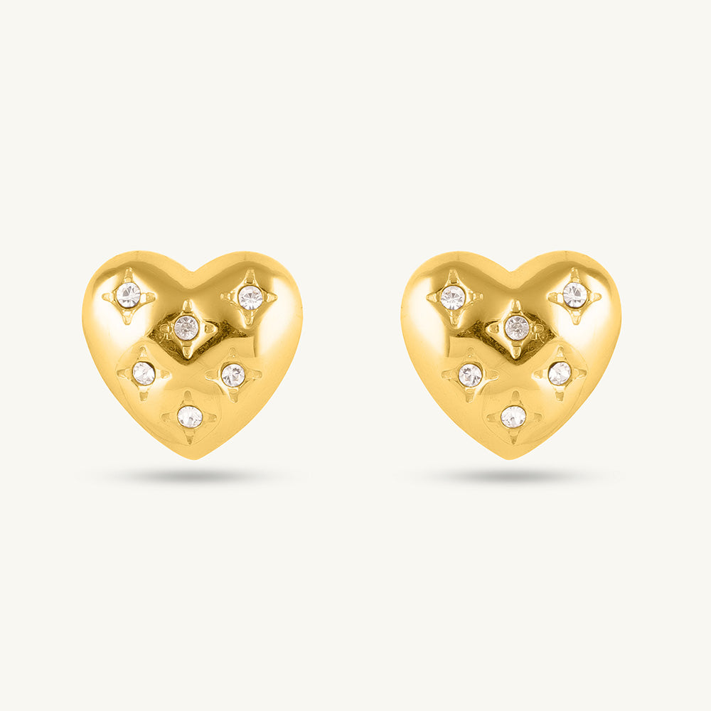 Star Kissed Heart Studs