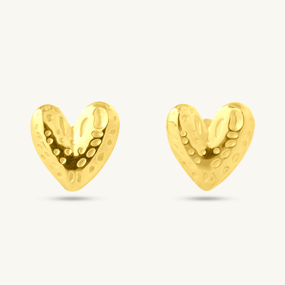 Heart Love Dot Studs