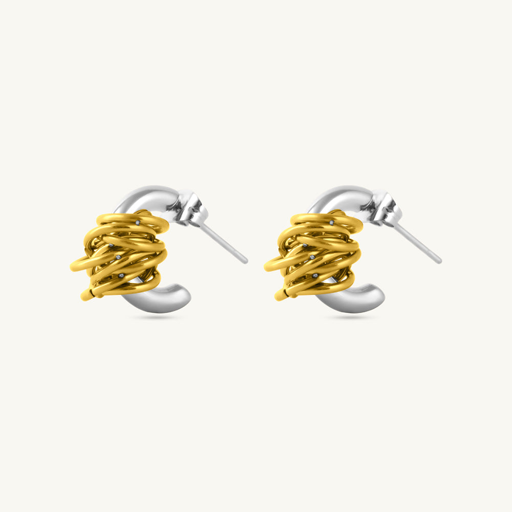 Moon Rope Hoop Earrings