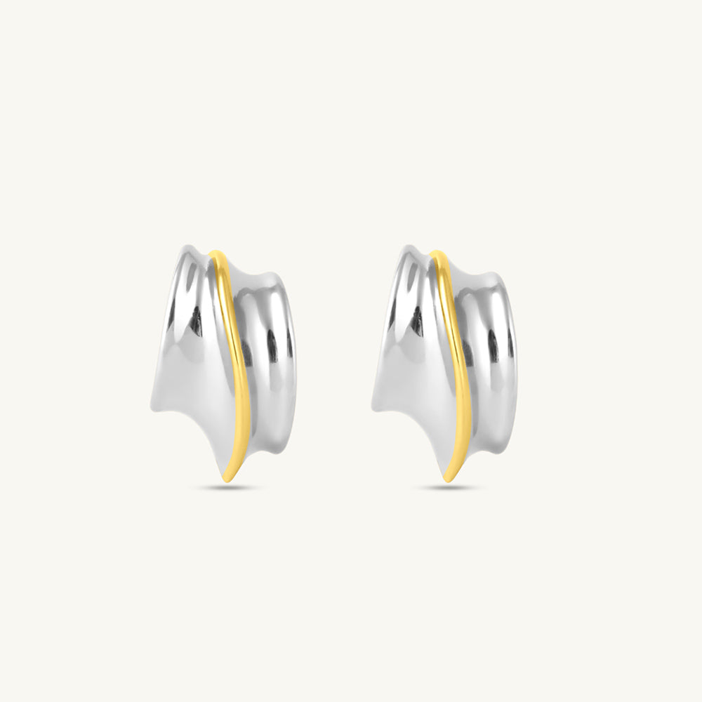 Artistic Folded Stud Earrings