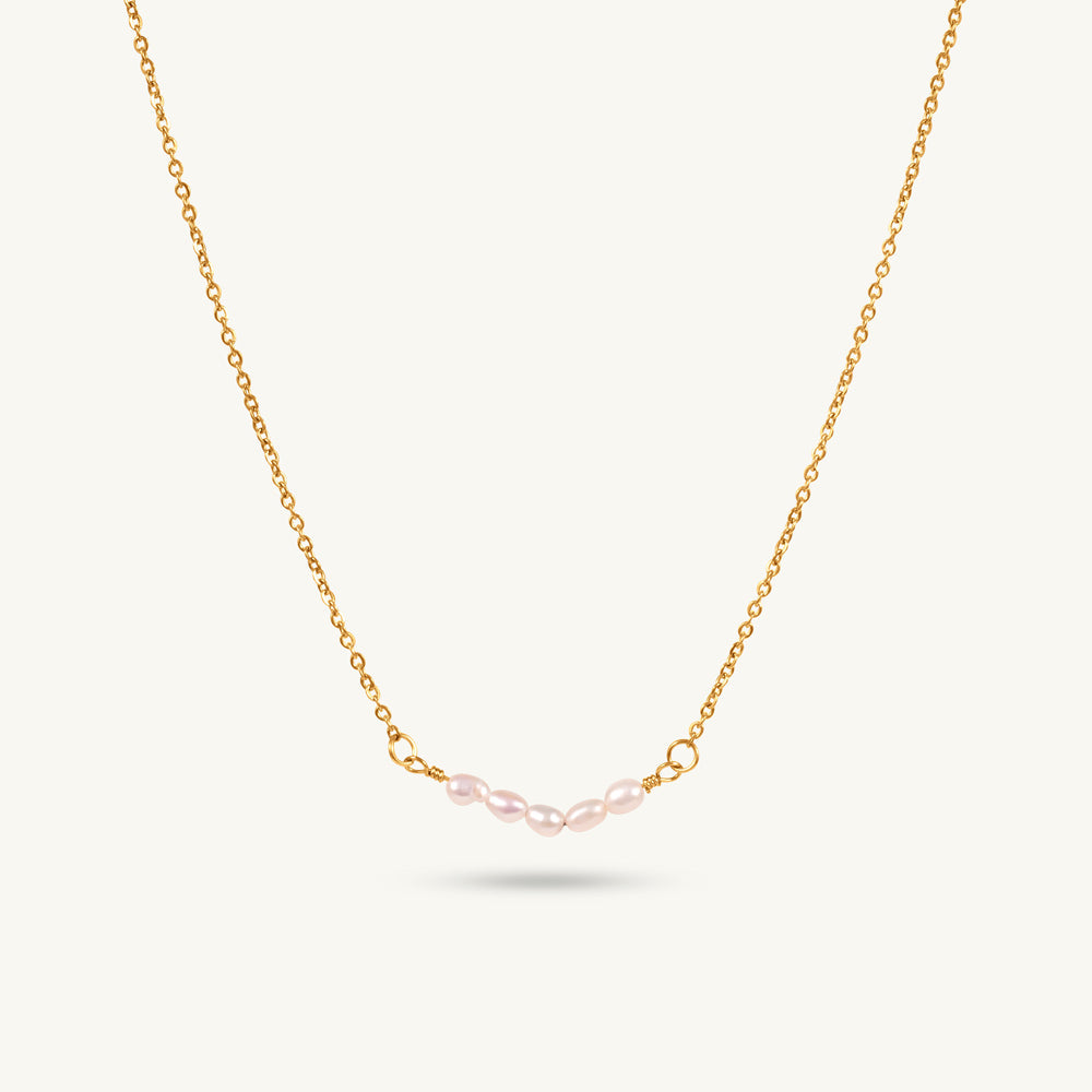 Minimalist Pearl Bar Necklace
