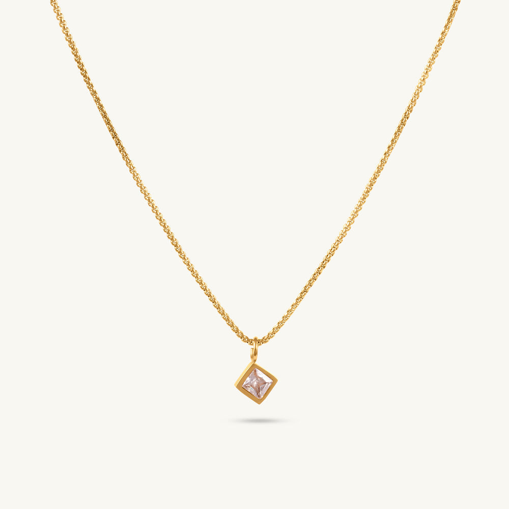 Square Charm Accent Necklace
