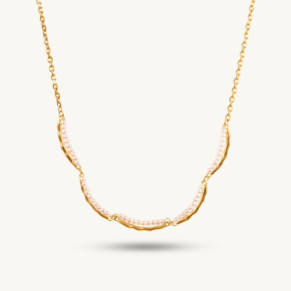 Twisted Elegance Pearl Rope Chain Necklace