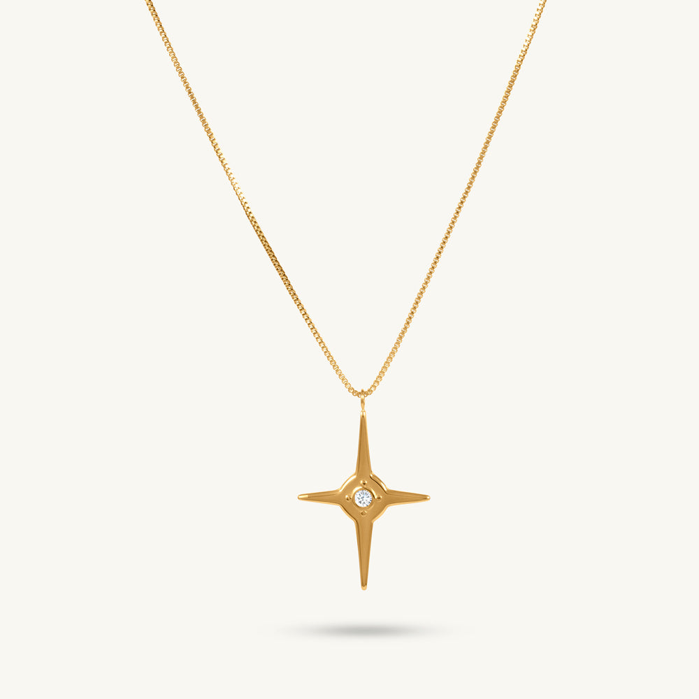 Four-Point Star Drop Pendant