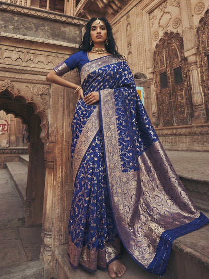 Shree Shyam Fashion Blue Art Silk Fancy Saree
