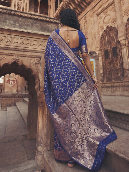 Shree Shyam Fashion Blue Art Silk Fancy Saree