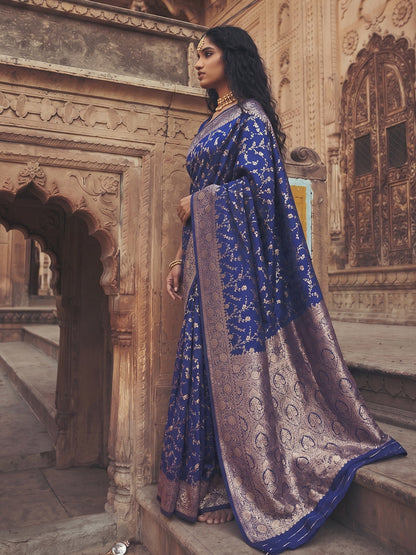 Shree Shyam Fashion Blue Art Silk Fancy Saree