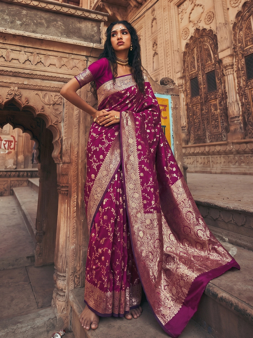 Shree Shyam Fashion Wine Art Silk Fancy Saree