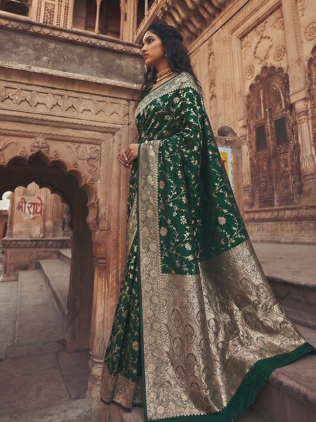 Shree Shyam Fashion Green Art Silk Fancy Saree