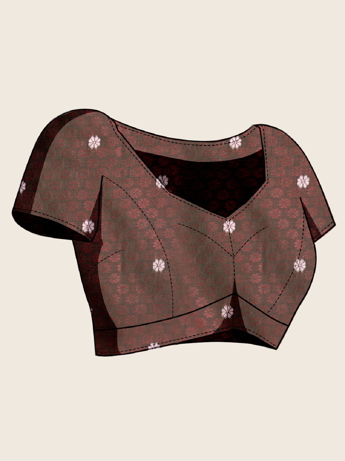 Dwija Fashion Chocolate Brown Wedding Wear Paithani Silk Jari Weaving On All Over Saree With Unstitched Blouse