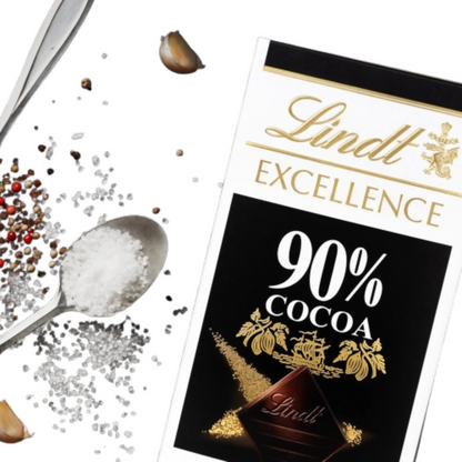 Lindt Excellence 90% Cocoa Dark Supreme Noir Chocolate Bar