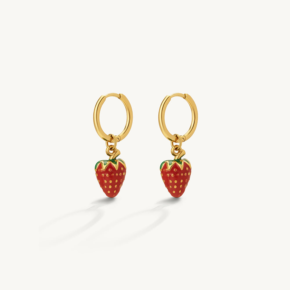 Sweet Strawberry Drop Earrings