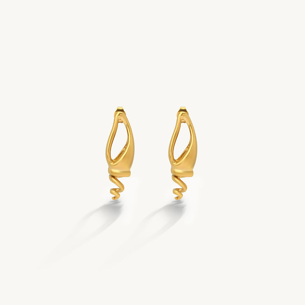 Abstract Spiral Earrings