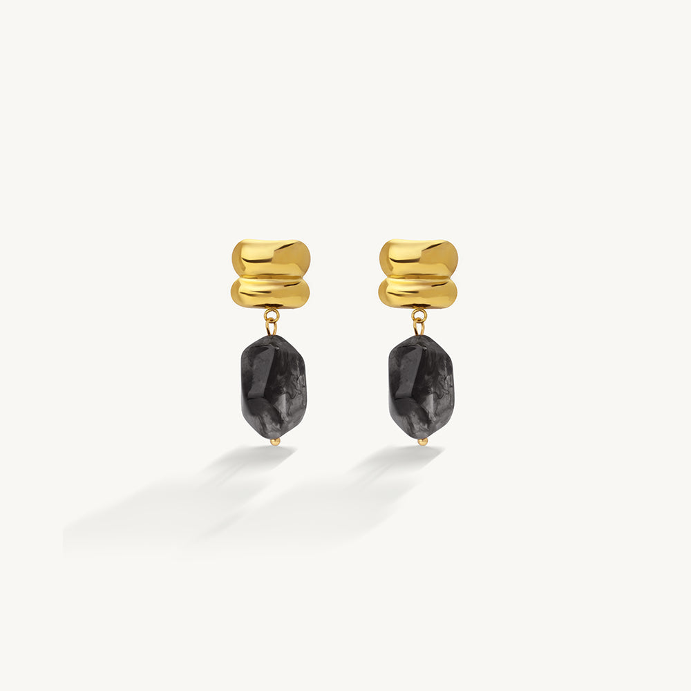 Purple Crystal Drop Earrings