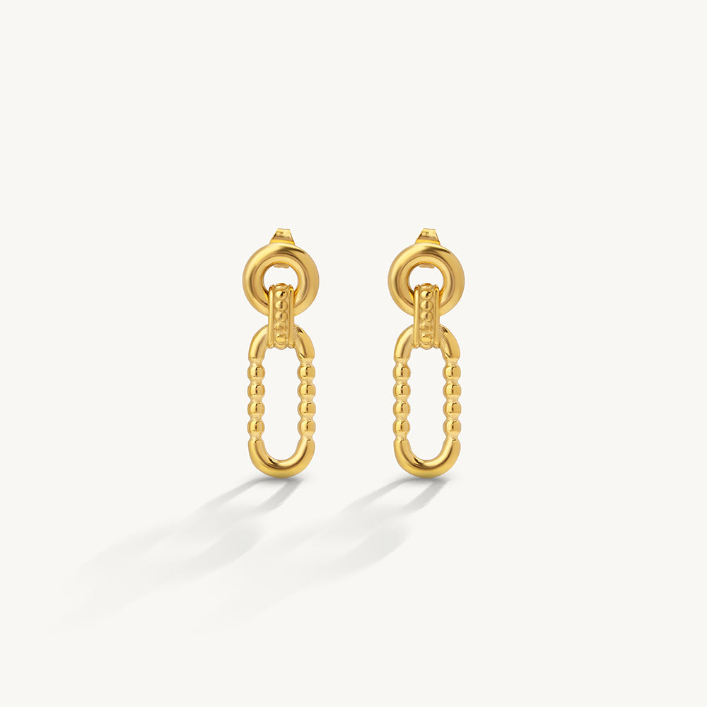 Orb Link Structured Dangle Earrings