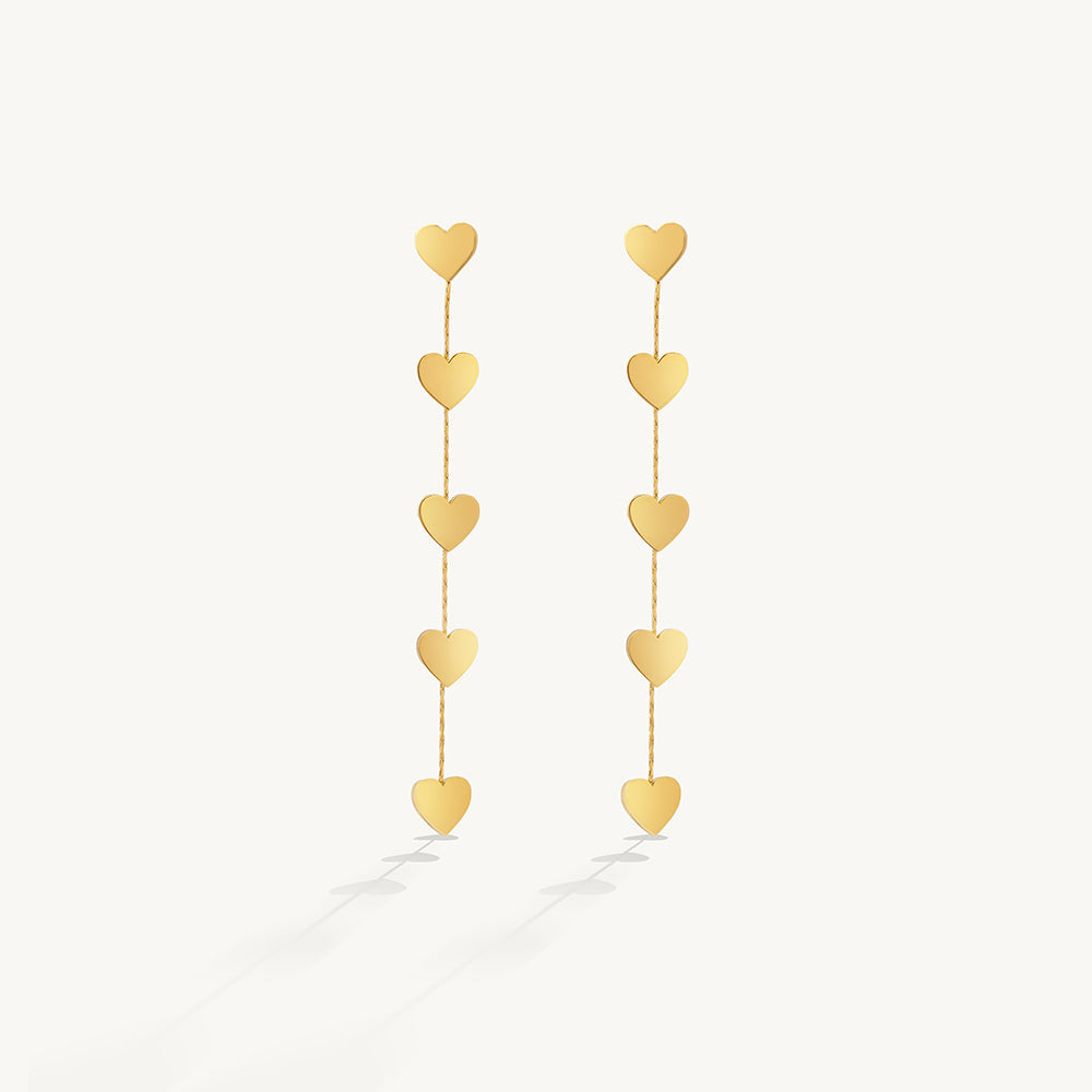 Mini Hearts Dangle Earrings