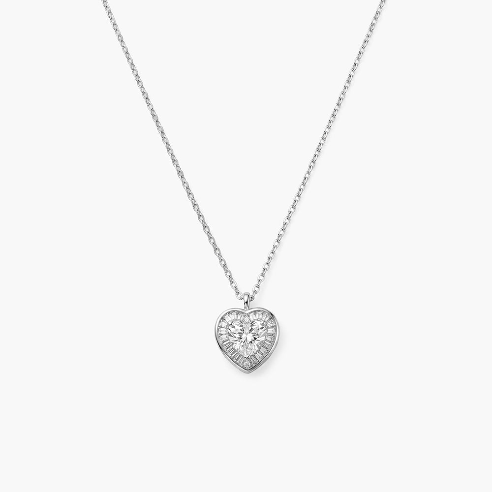 Delicate Cupid's Heart 925 Sterling Silver Pendant Necklace