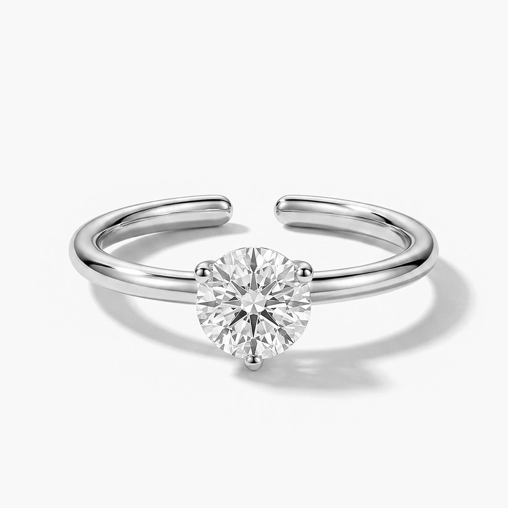 Three Prongs Pear 925 Silver Ring