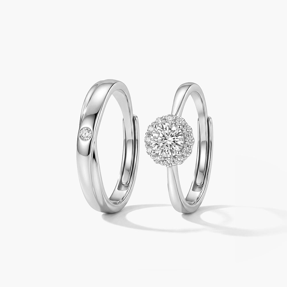 Celestial Sparkle 925 Sterling Silver Stackable Rings