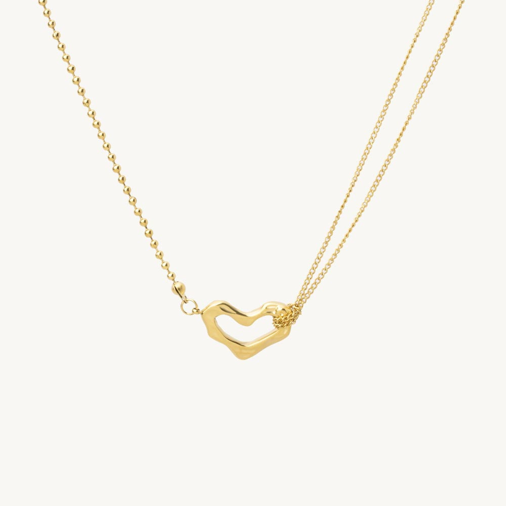 Artful Heart Open Frame Necklace
