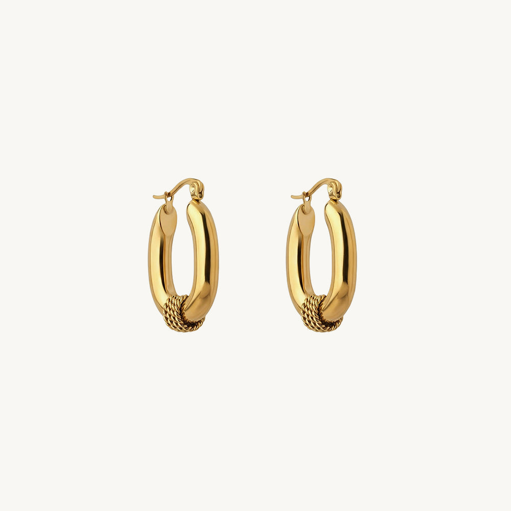 Bold U Curved Hoop Earrings