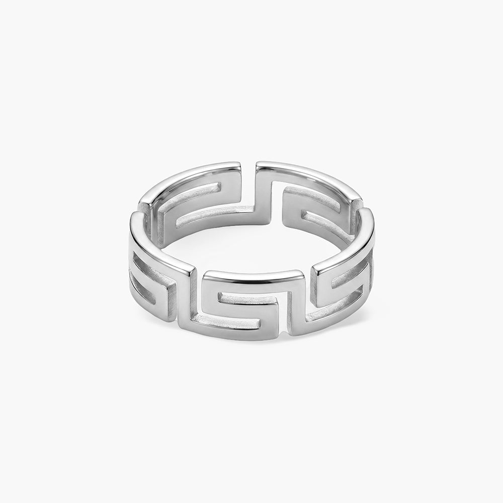 Maze Silver Ring