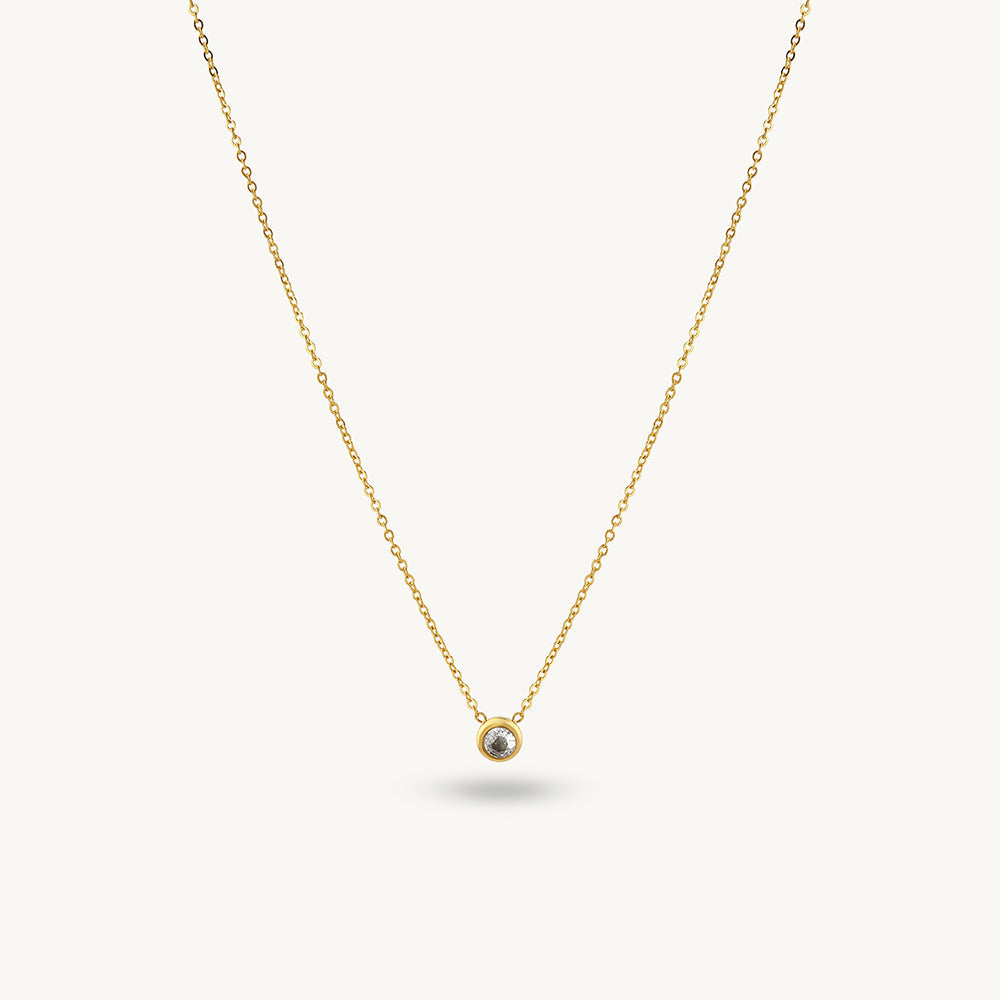 Elegant Halo Pendant Necklace