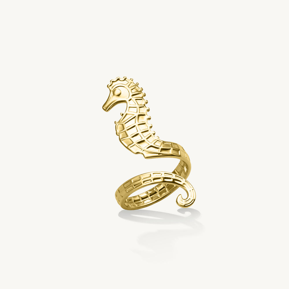 Seahorse Embrace Ring
