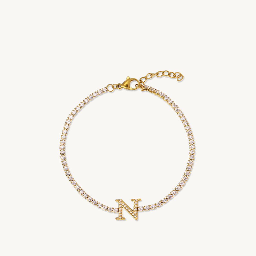Elegant Initial N Bracelet