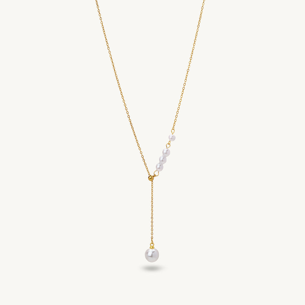 Lumi Pearl Drop Lariat Necklace