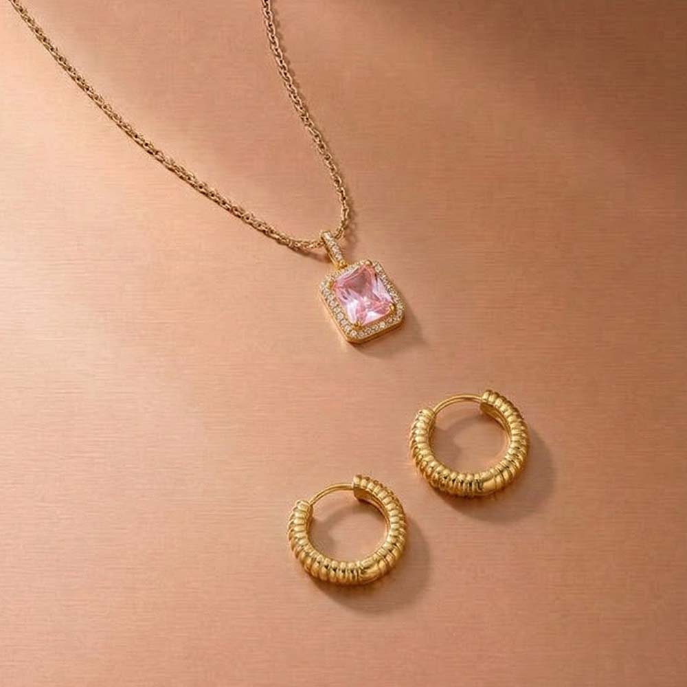 Blush and Loop Jewellery Set