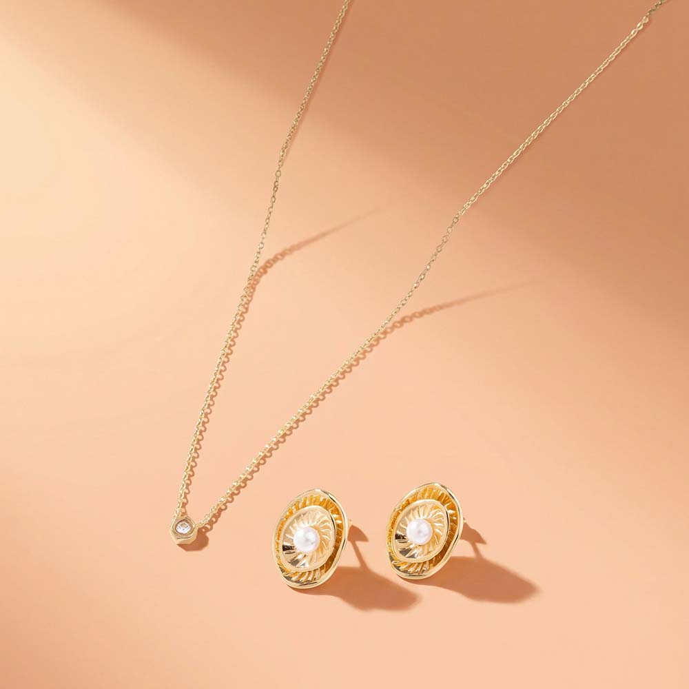 Vintage Pearl Accent Jewellery Set