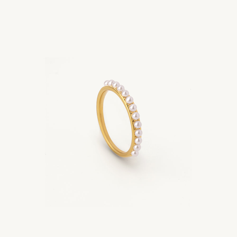 Pearl Line Band Ring