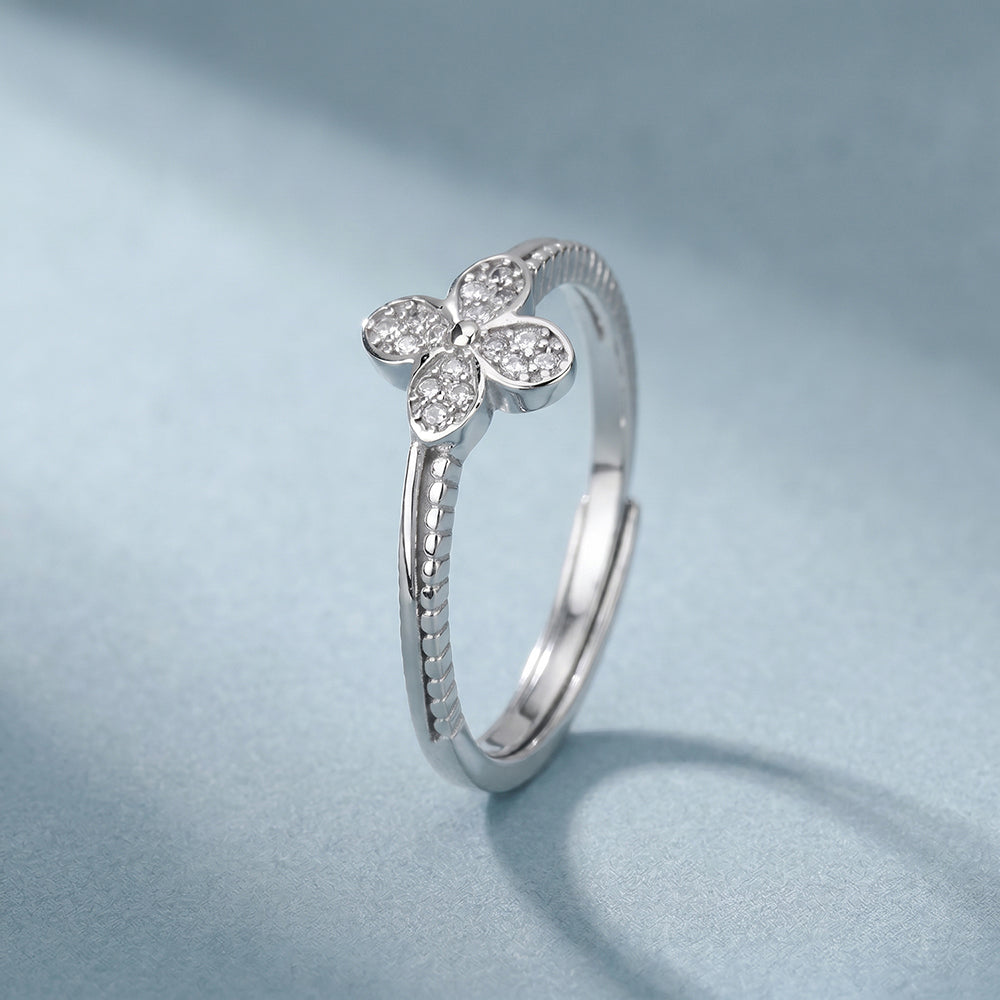 Floral Motif 925 Sterling Silver Ring