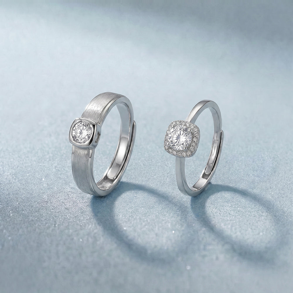 Duo Spark 925 Sterling Silver Ring