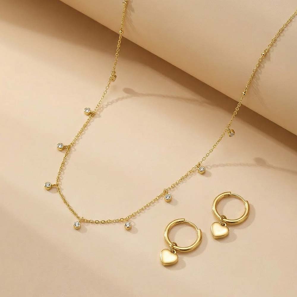 Hearted Sparkle Jewellery Set