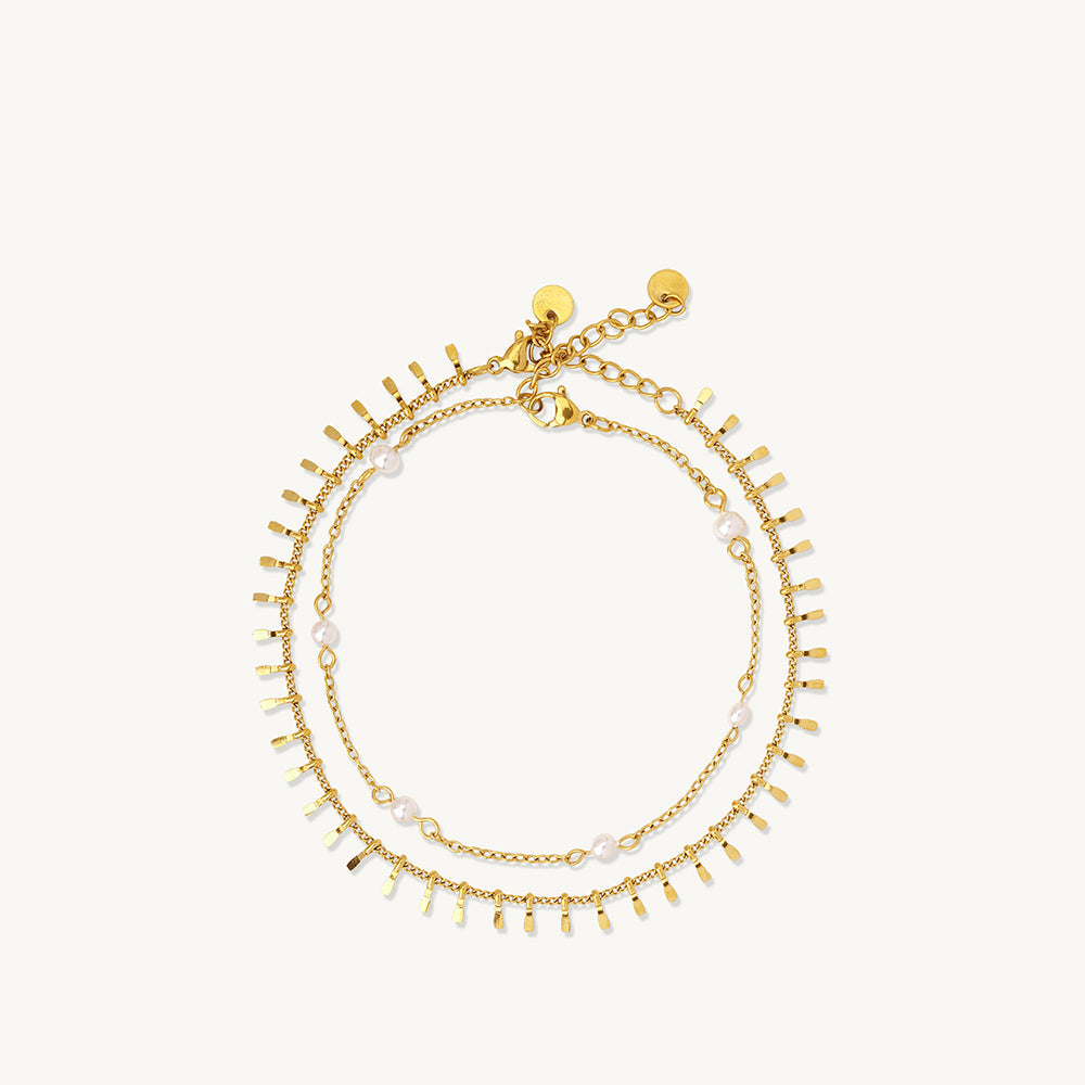 Aurora Pearl Layered Bracelet