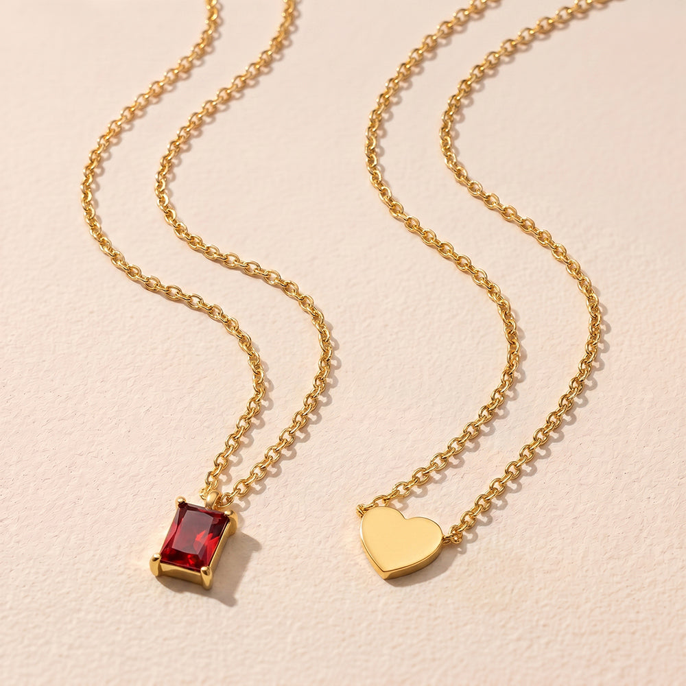 Heart Garnet Set